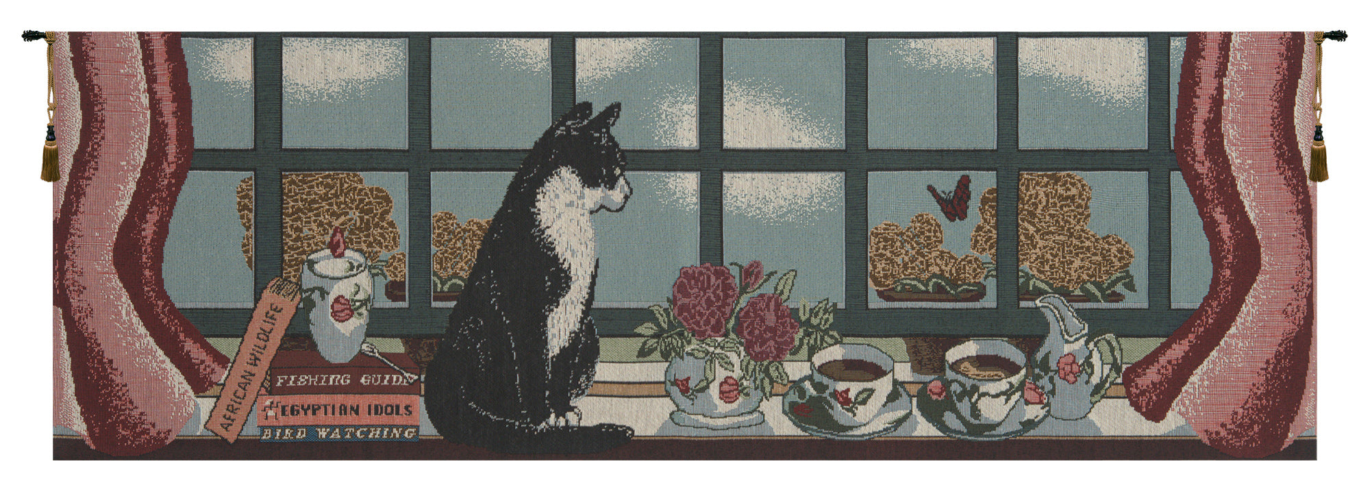 Cat Keeping Watch Italian Tapestry