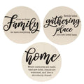 Home Sayings Round Sign 11.75" 3 Asstd. (Pack of 2)