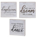Call It A Dream Square Block 3 Asstd. (Pack of 4)