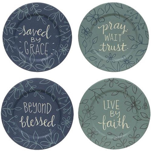 Beyond Blessed Plate 8.5" 4 Asstd. (Pack of 2)