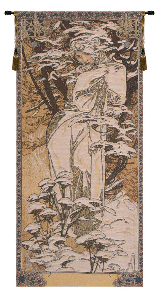 Mucha Winter European Tapestry