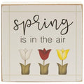 I Love Spring Square Block 4 Asstd. (Pack of 4)