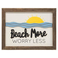 Beach More Worry Less Frame (Pack of 2)