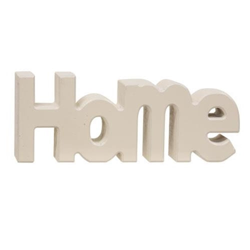 Wooden "Home" Block Cream (Pack of 4)