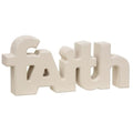 Wooden "Faith" Block Cream (Pack of 4)