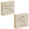 Meant To Bee Engraved Block 2 Asstd. (Pack of 4)