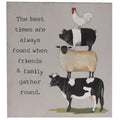 The Best Times Farm Animal Stack Box Sign (Pack of 2)