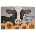 Cow & Sunflowers Country Sunshine Box Sign (Pack of 2)