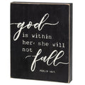 She Will Not Fall Box Sign (Pack of 2)