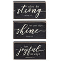 Strength and Dignity Box Sign 3 Asstd. (Pack of 4)