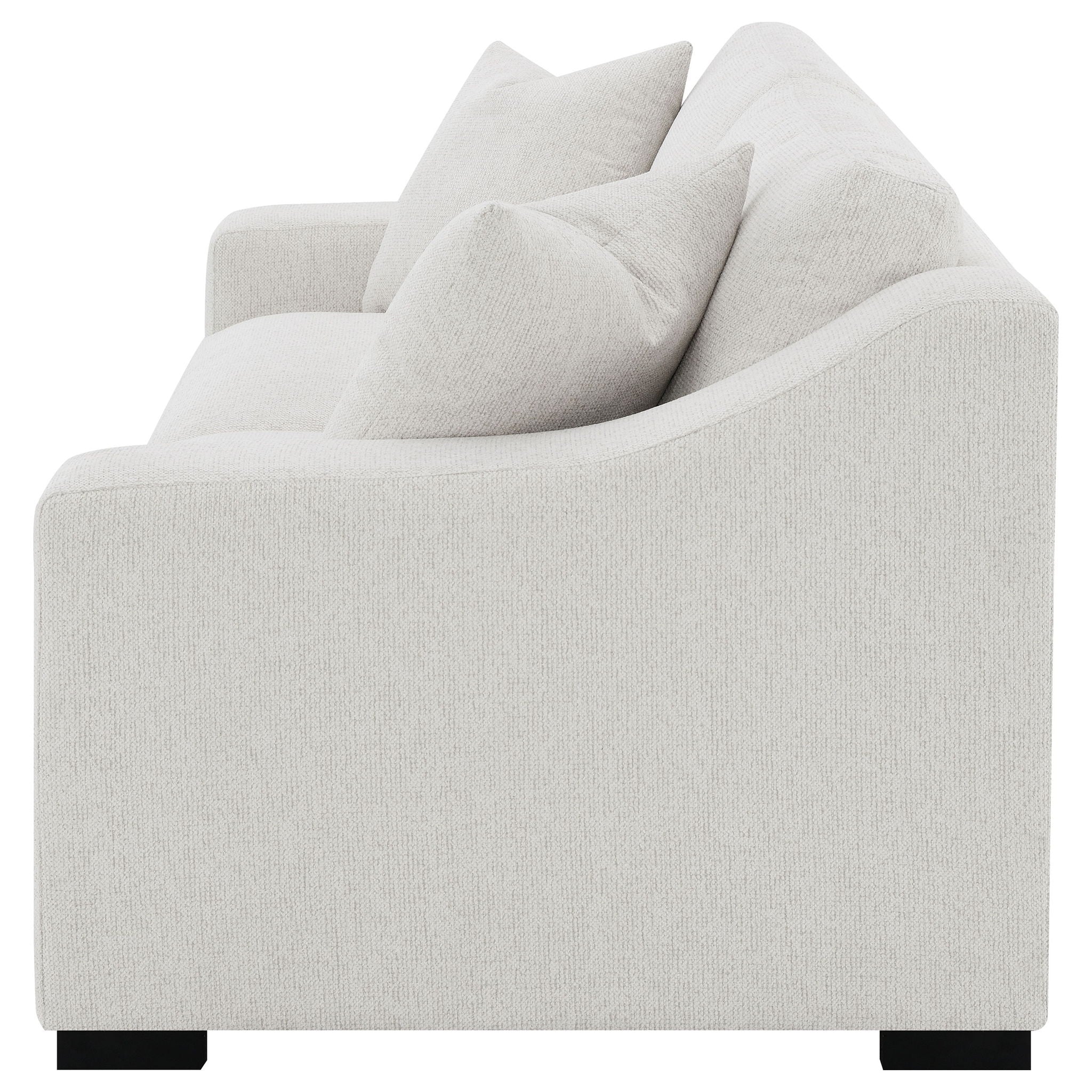 Ashlyn Fabric Upholstered Track Arm Sofa Sand