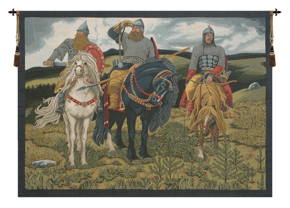 Knights the Bogatyrs Italian Tapestry