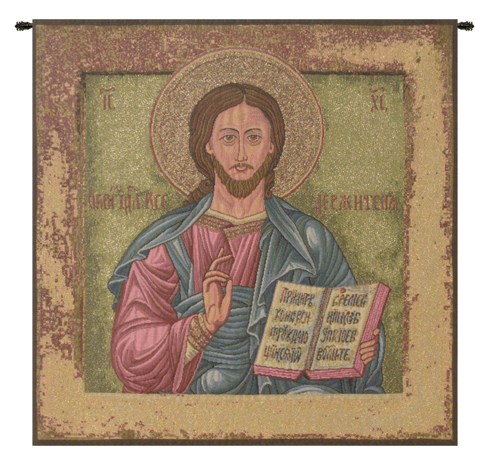 Christ Pantocrator Icon Italian Tapestry