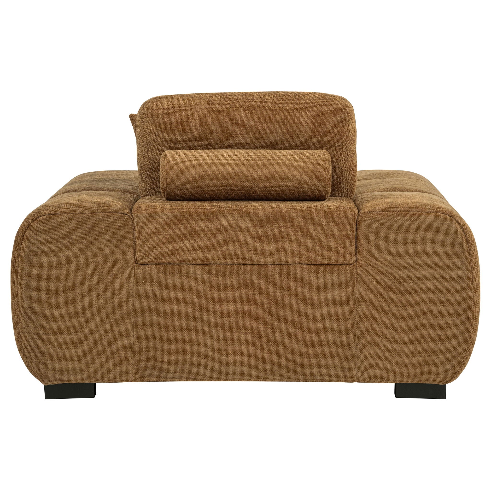Octavia Upholstered Track Arm Accent Chair Amber
