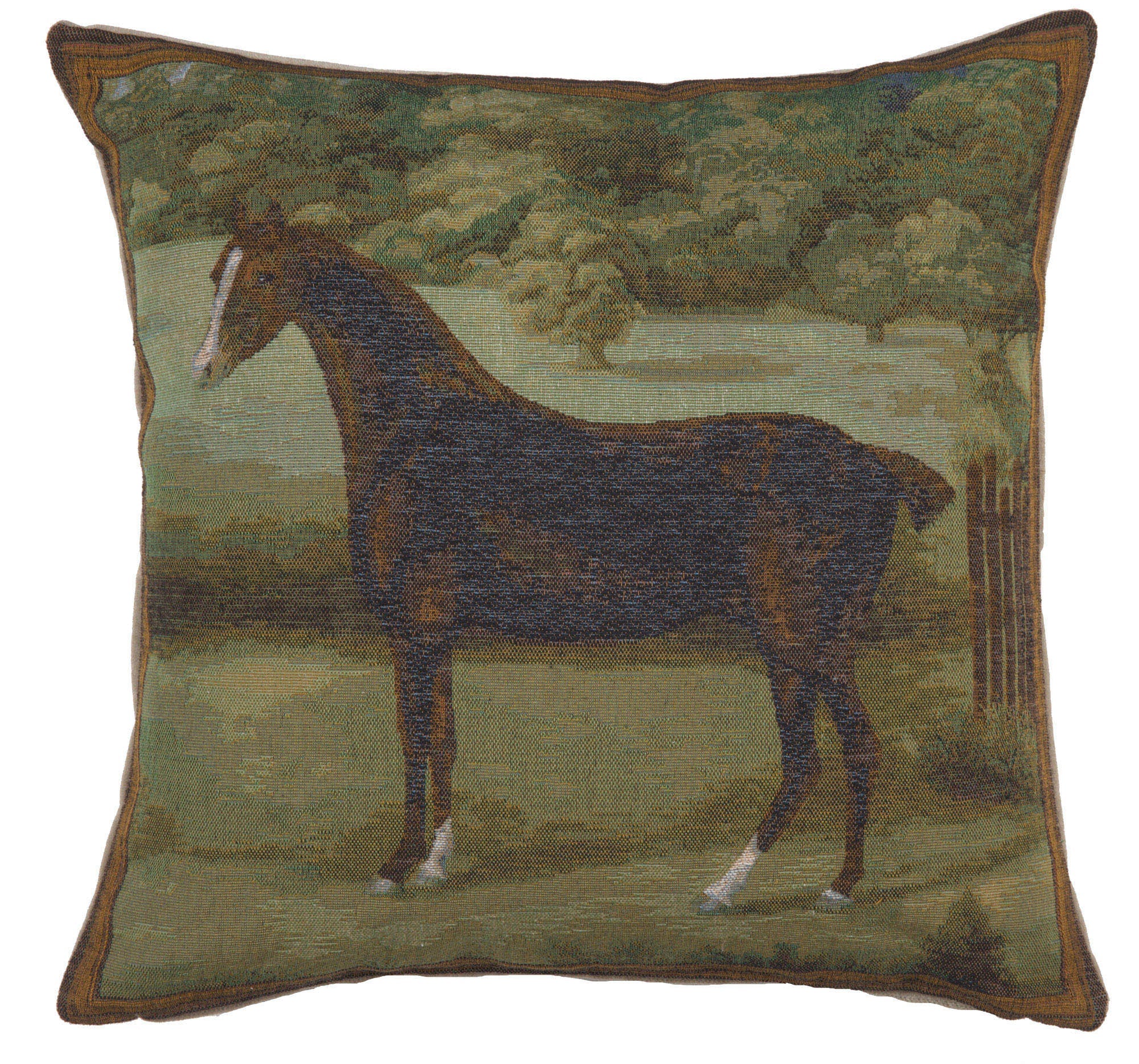 Black Horse French Cushion
