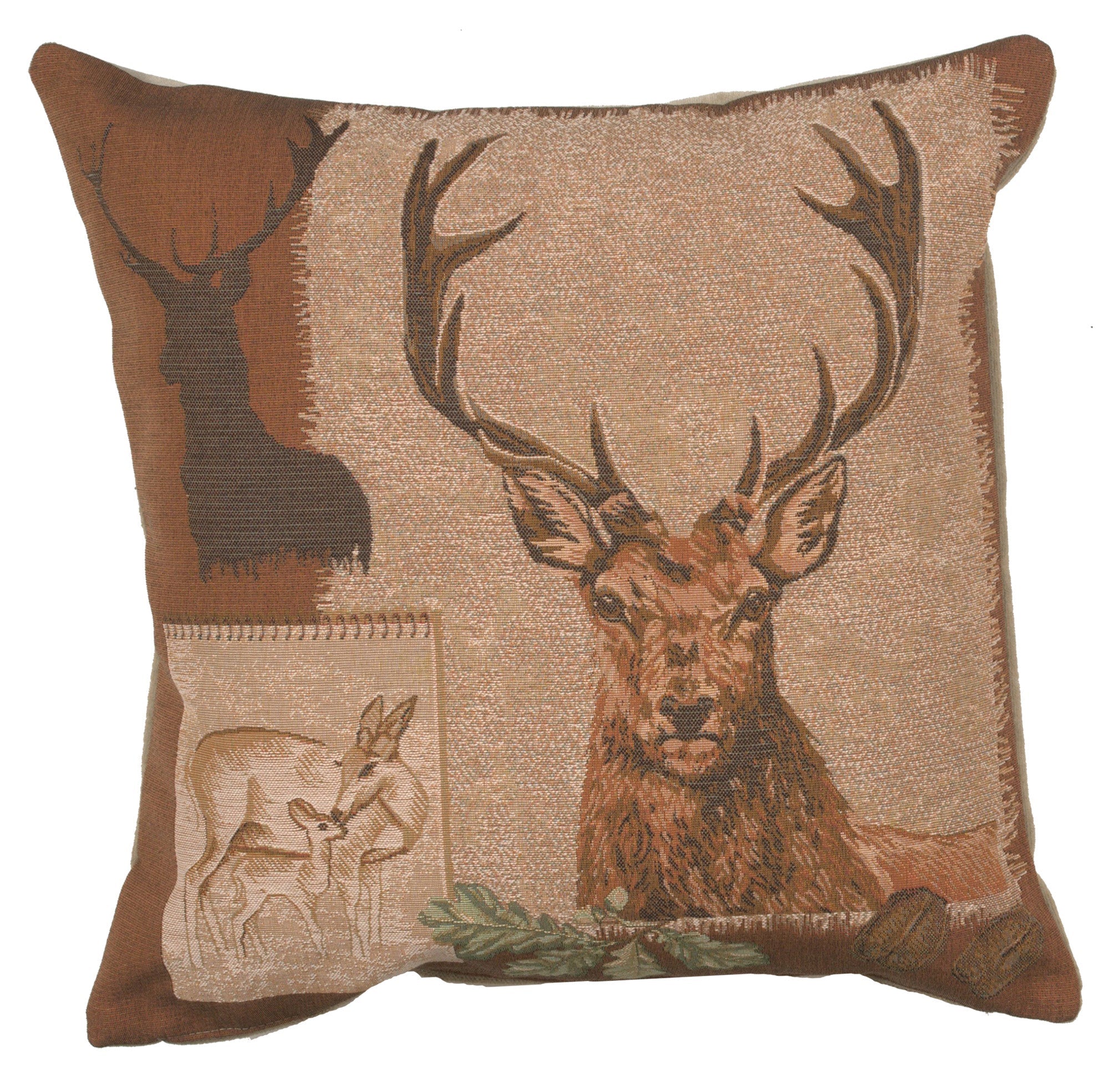 Deer Doe and Stag French Cushion