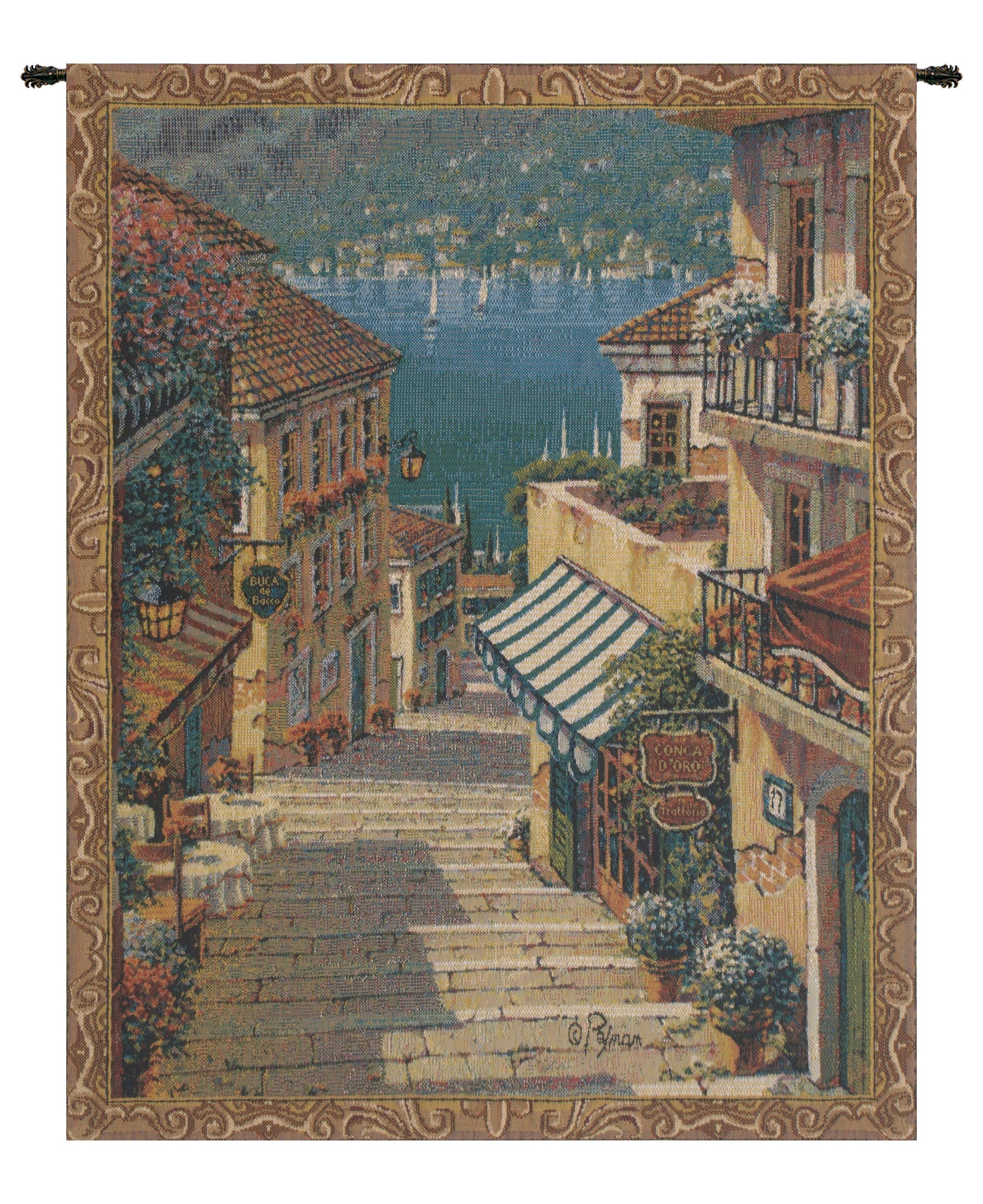 Bellagio Village Mini Belgian Tapestry Wall Art
