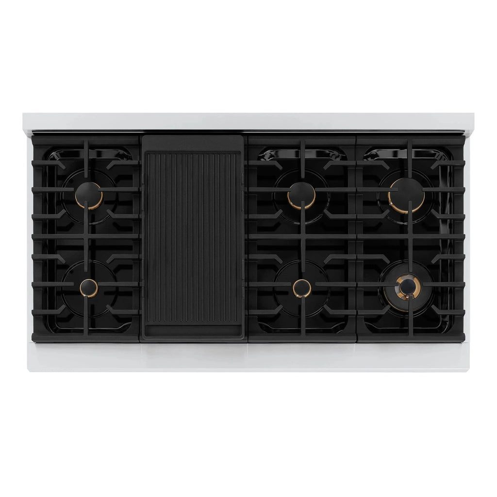ZLINE 48" Paramount Gas Rangetop Stainless Steel Champagne Bronze SRTZ-48-CB