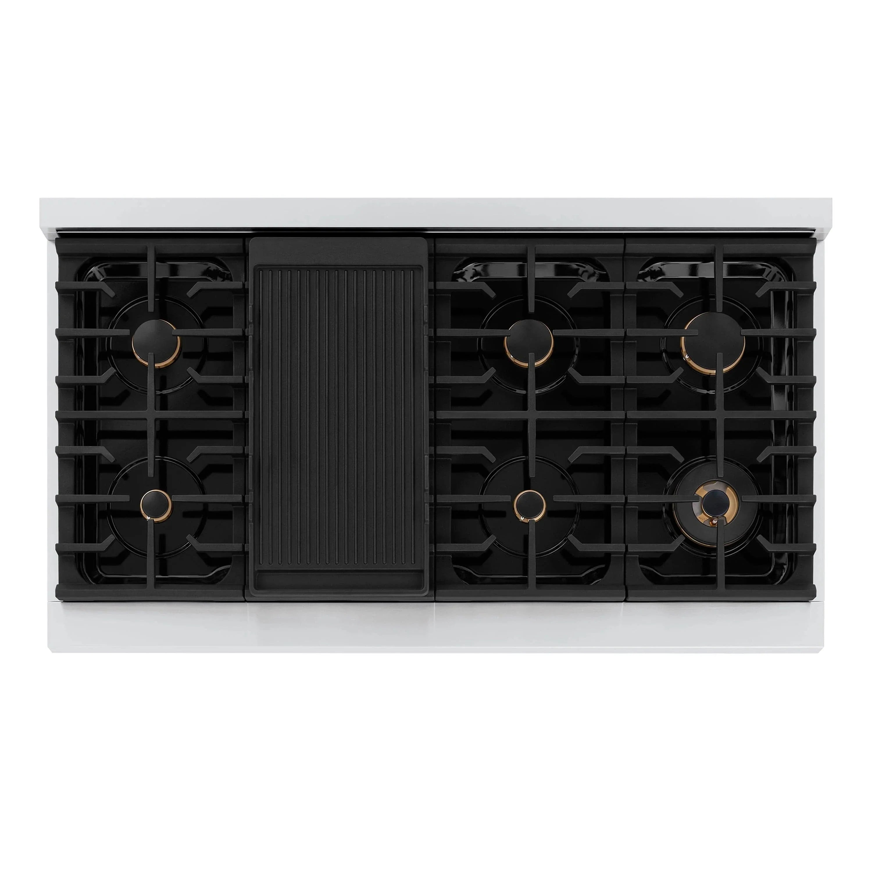 ZLINE 48" Paramount Gas Rangetop Stainless Steel Polished Gold SRTZ-48-G