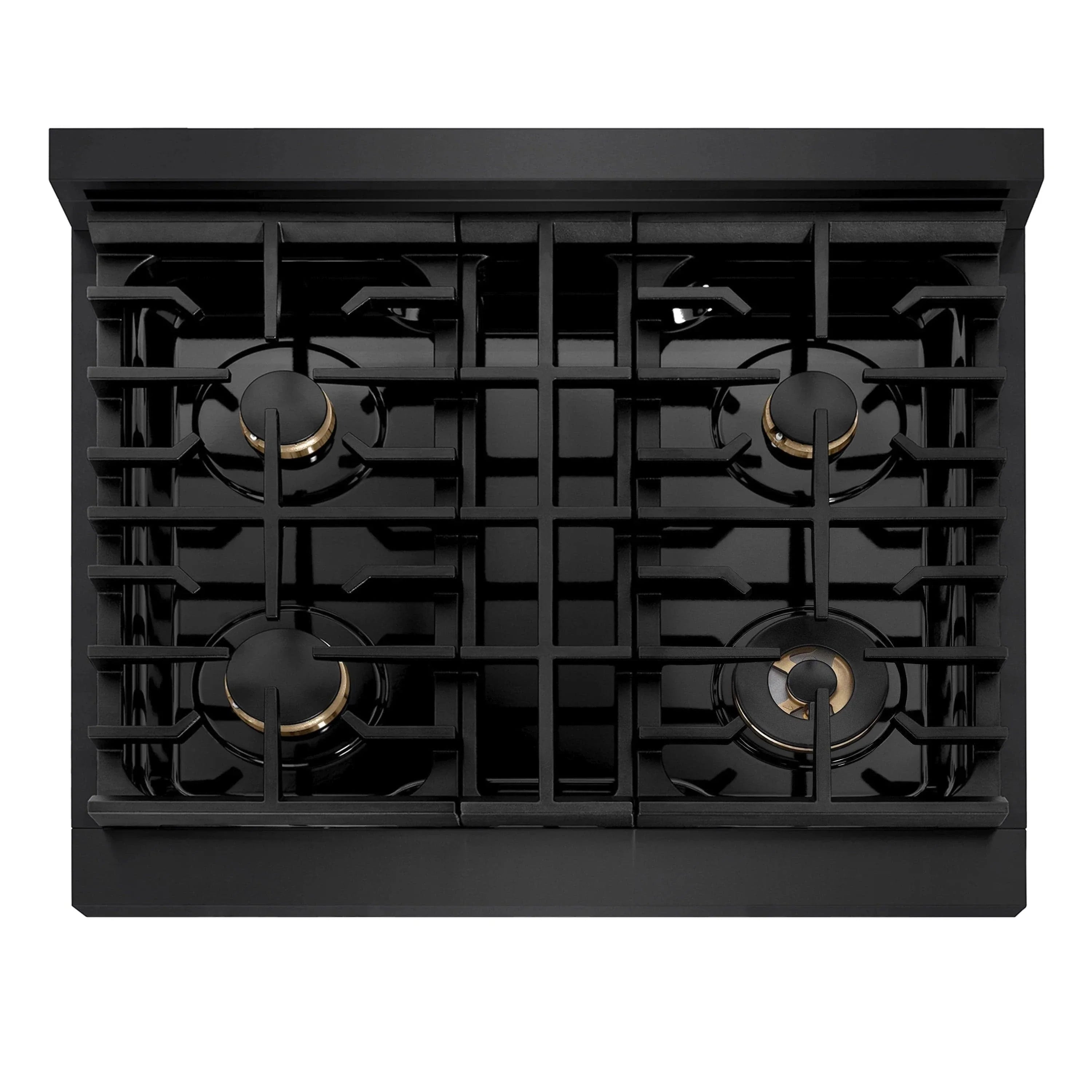 ZLINE 30" Paramount Gas Rangetop Black Stainless Steel Brass Burners SRTB-BR-30