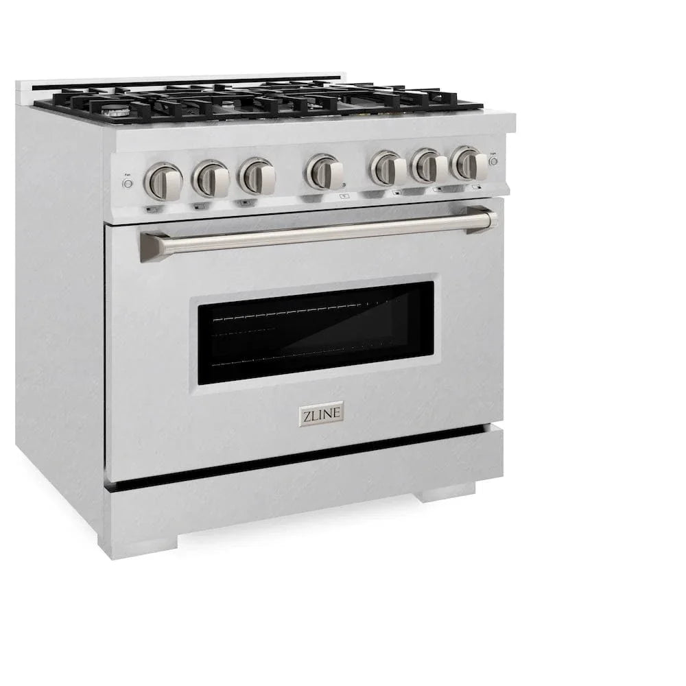 ZLINE 36" Classic Gas Range, Convection Gas Oven DuraSnow® Stainless Steel, CGRS-36