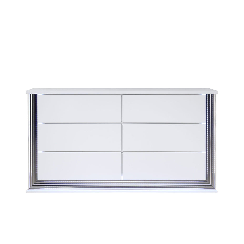 Moon - 5 Pieces Bedroom Set With LED Accent
