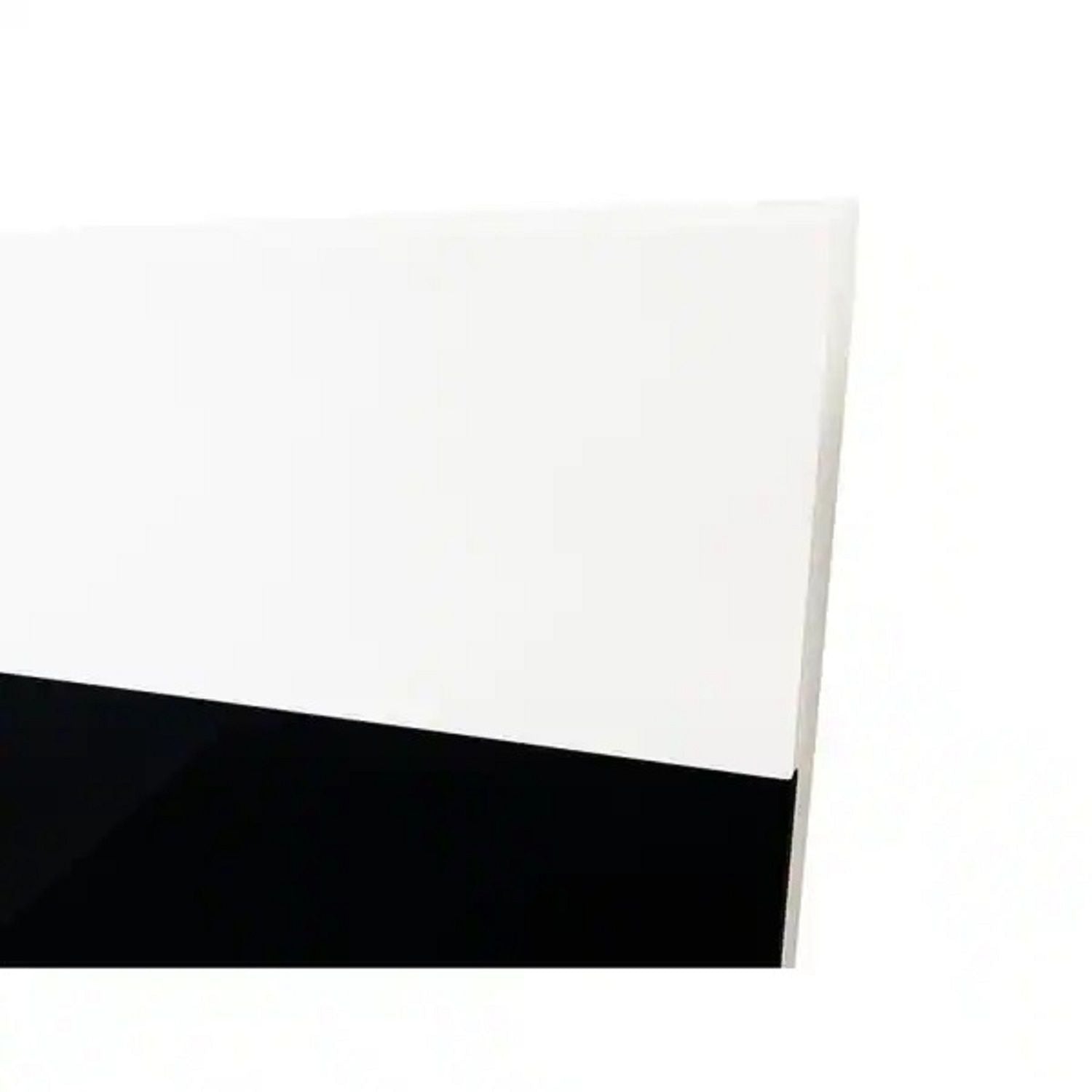 2 Drawer Nightstand, Bedside Table - White / Black