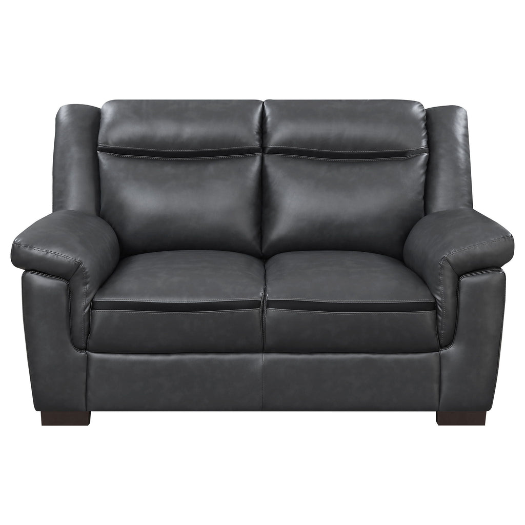 Arabella 2-piece Upholstered Padded Arm Sofa Set Grey