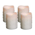 LED Dripping Wax Pillar Candles with Remote (Set of 4)