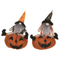 Plush Halloween Gnome with Jack O Lantern (Set of 2)