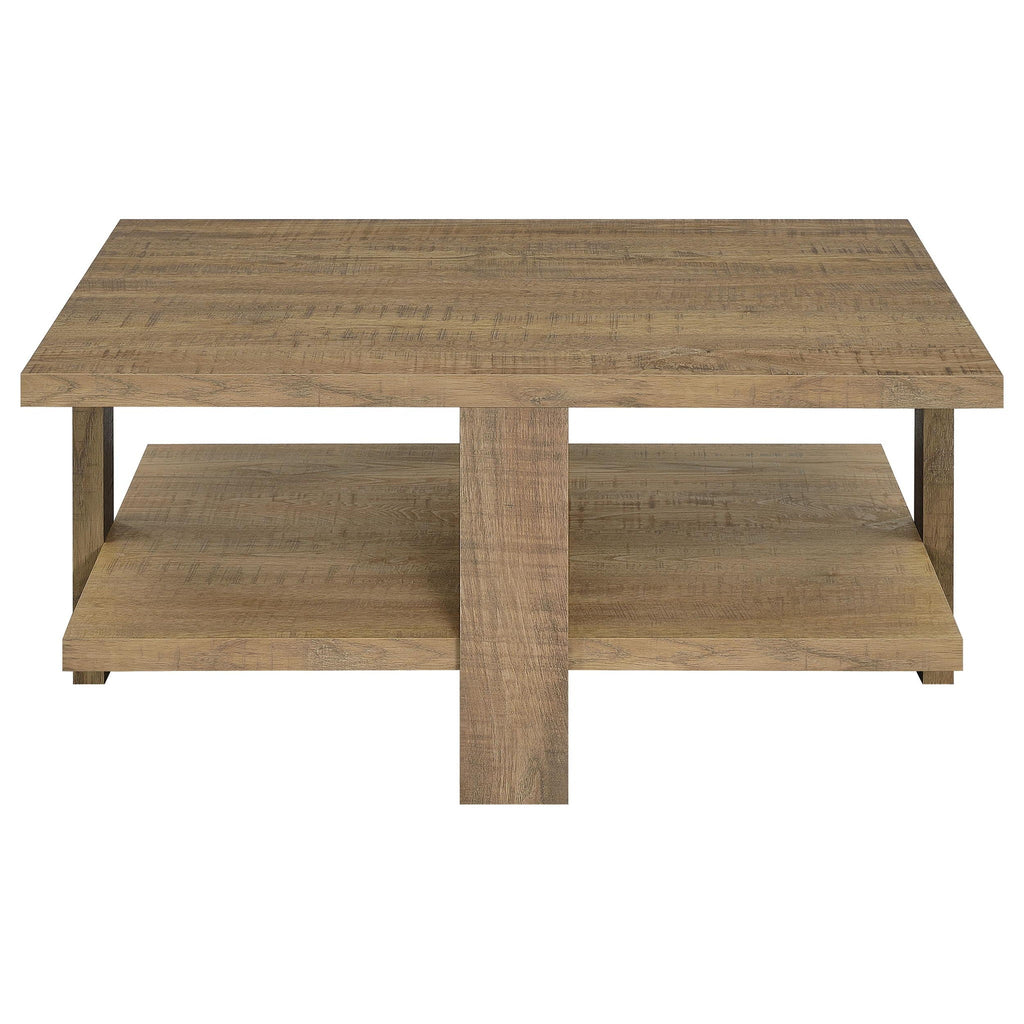 Dawn 2-piece Round Coffee and End Table Set Mango Brown