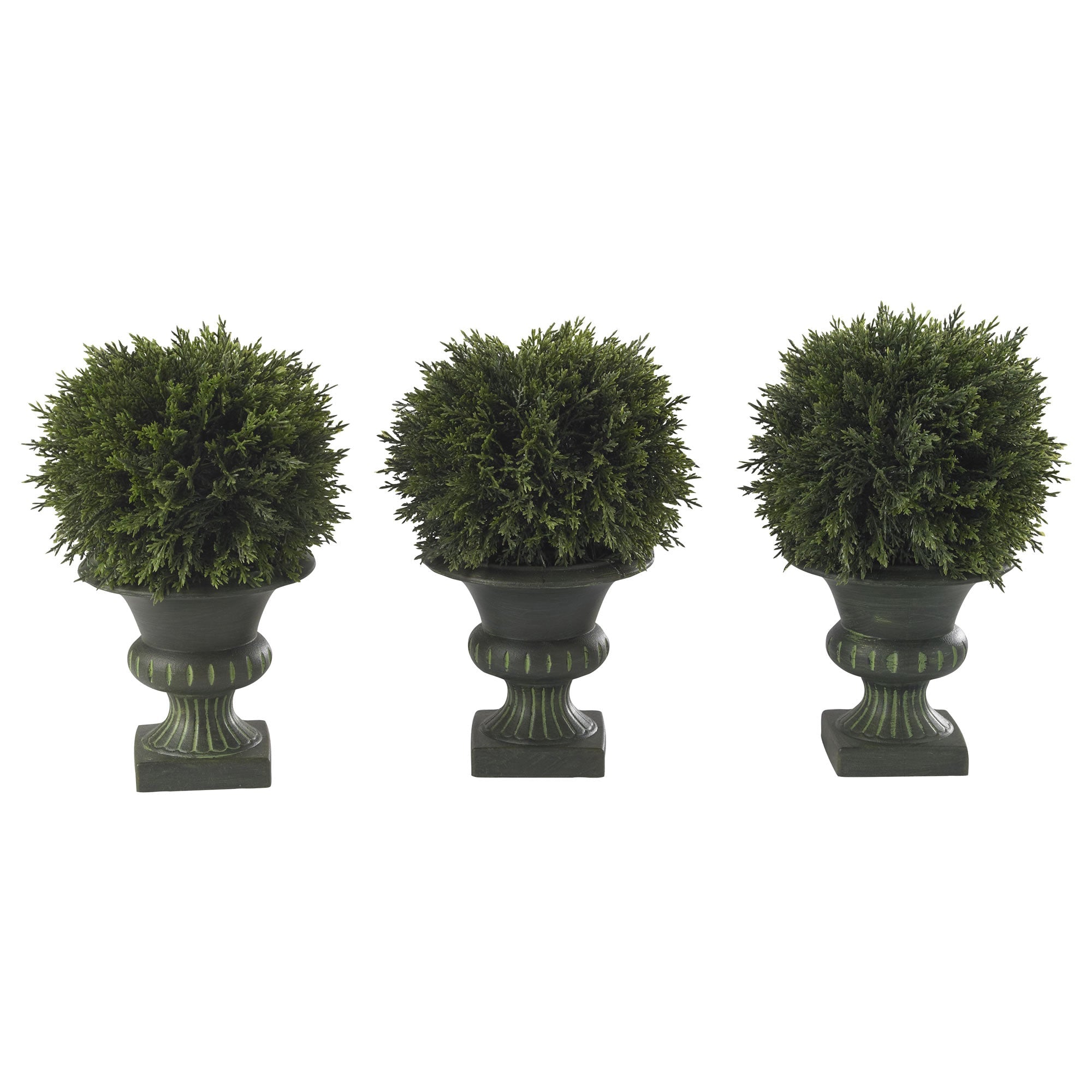 9" Cedar Ball Topiary (Set of 3)