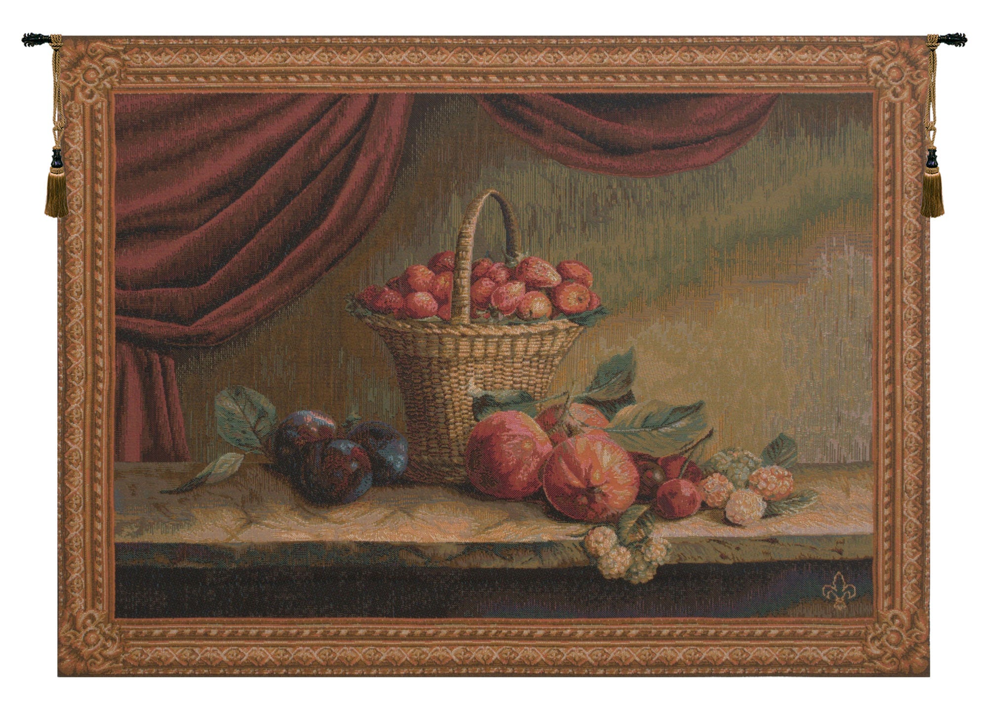 Basket of Strawberries  French Tapestry