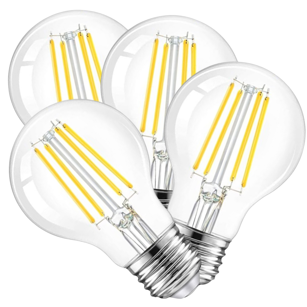 4 Pack - Dimmable LED Clear 60W Eq. A19