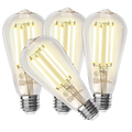 4 Pack - Dimmable Teardrop LED Vintage 60W Eq.