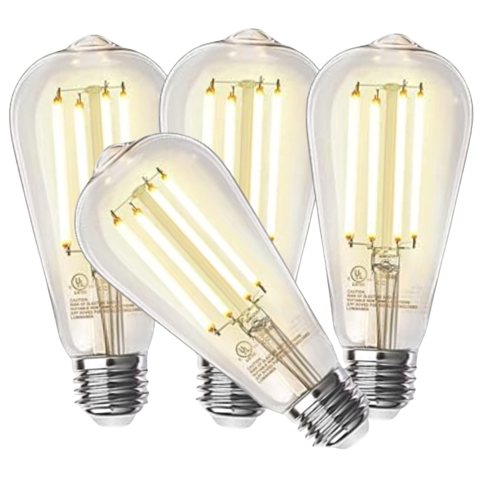4 Pack - Dimmable Teardrop LED Vintage 60W Eq.