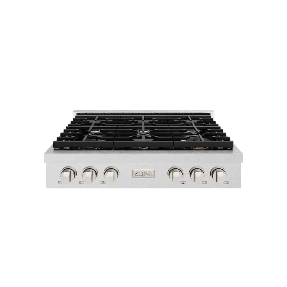 ZLINE 36" Paramount Gas Rangetop DuraSnow® Stainless Steel SRTS-36