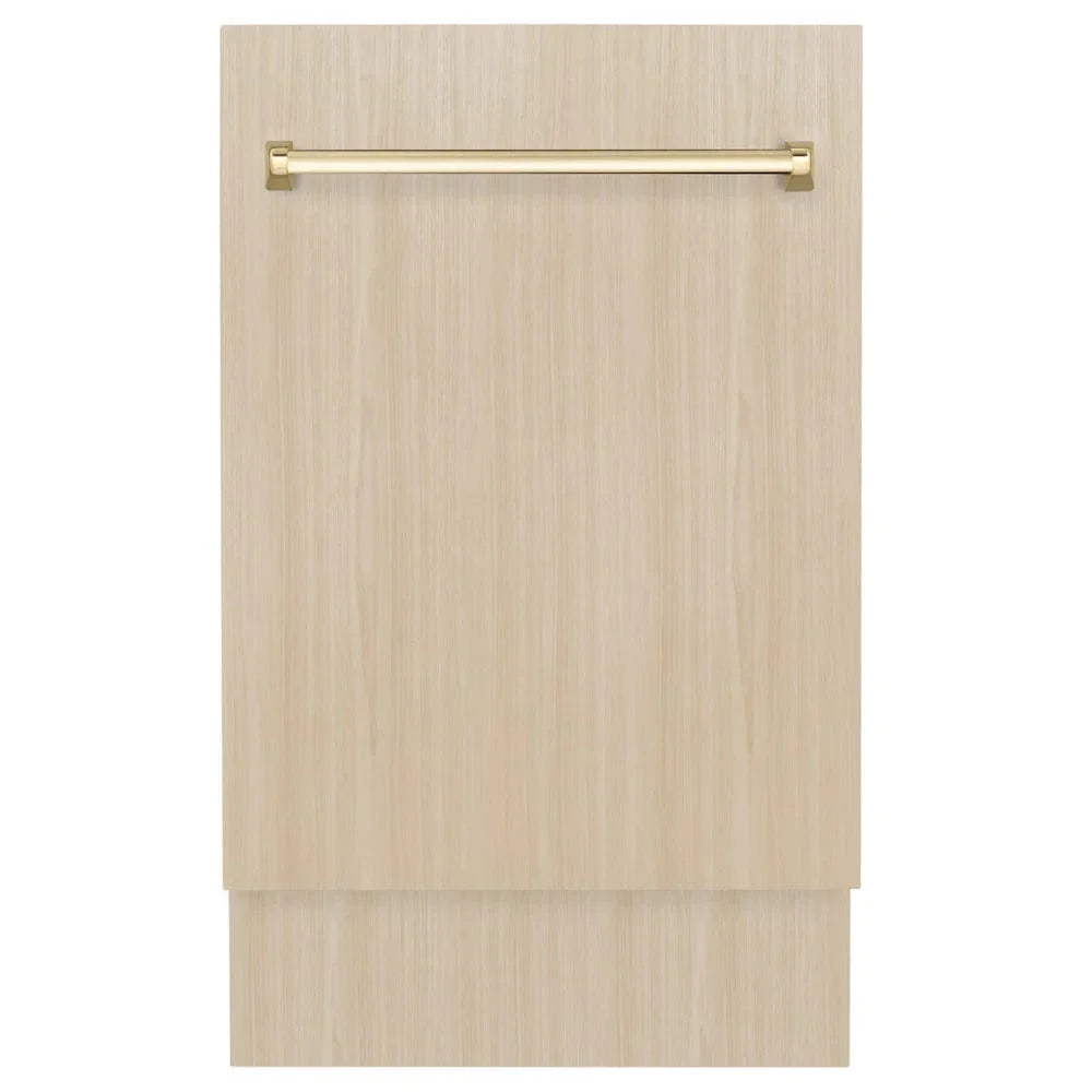ZLINE Autograph 18" Dishwasher Stainless, Gold DWVZ-18-G