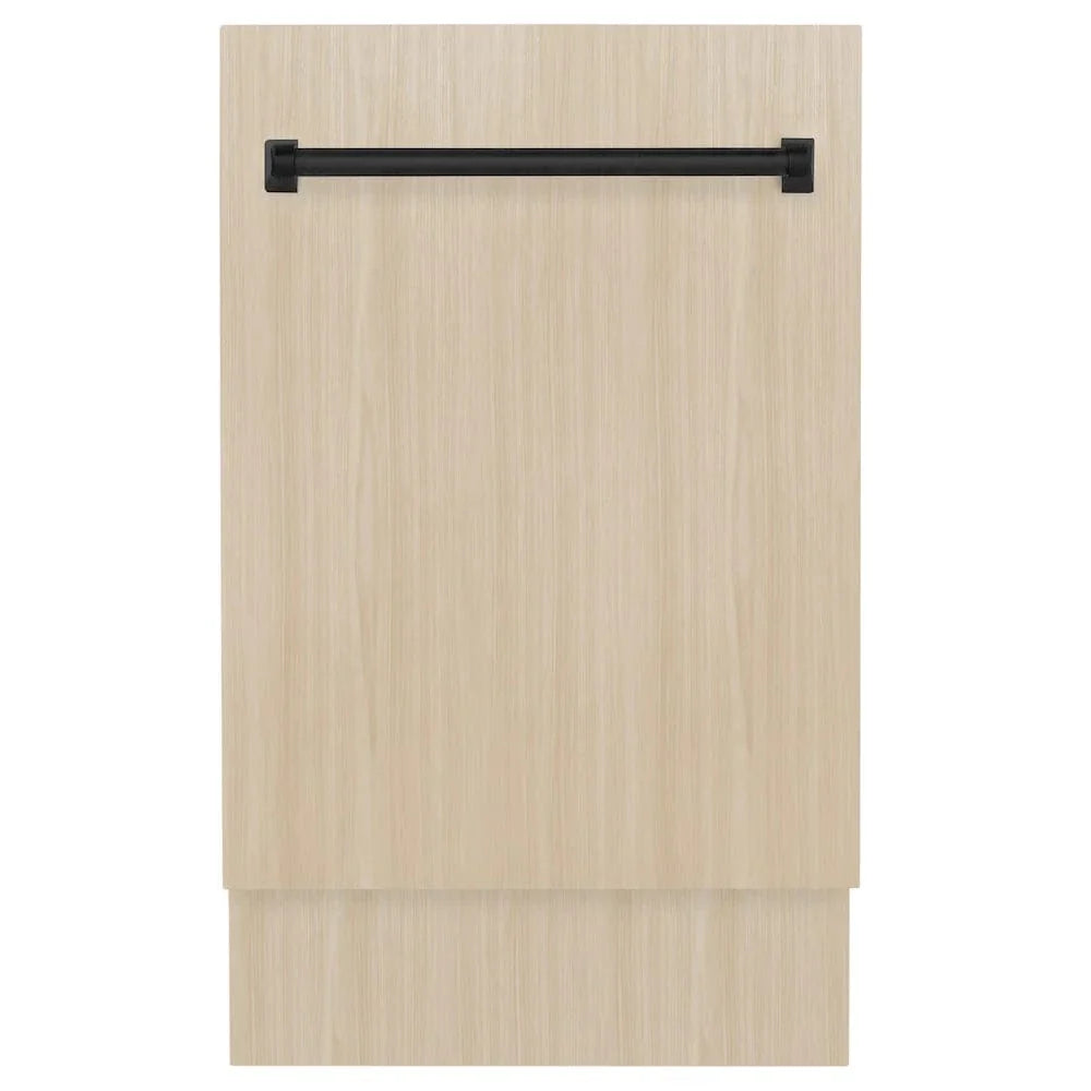 ZLINE Autograph 18" Dishwasher Stainless, Matte Black DWVZ-18-MB