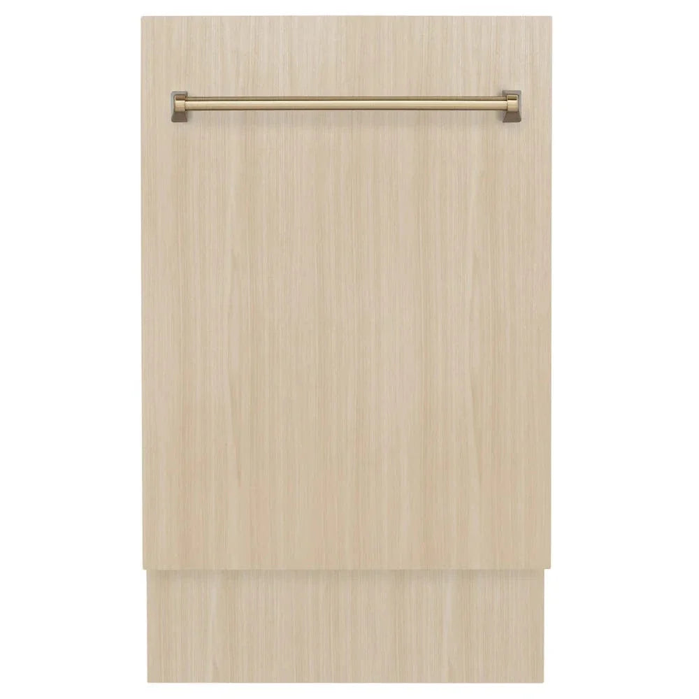 ZLINE Autograph 18" Dishwasher Stainless, Champagne Bronze DWVZ-18-CB