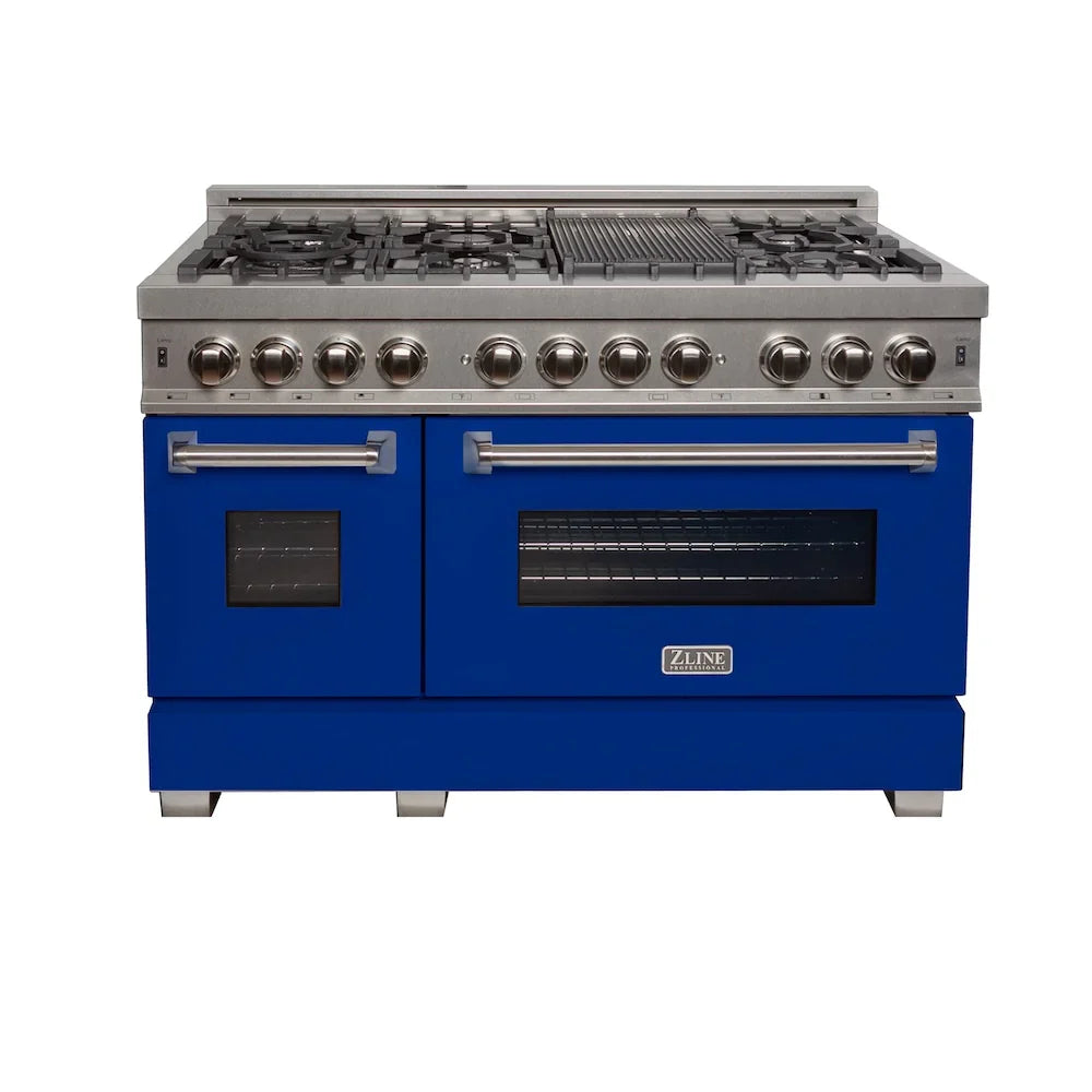 ZLINE 48" Bundle Range RAS-BM-48 & Range Hood 8654BM-48, 2KP-RASBMRH48