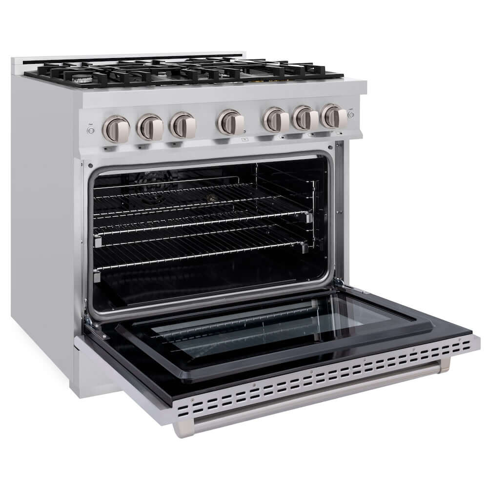 ZLINE 36" Select Dual Fuel Range Gas Cooktop Electric Convection Oven Stainless Steel HDR36
