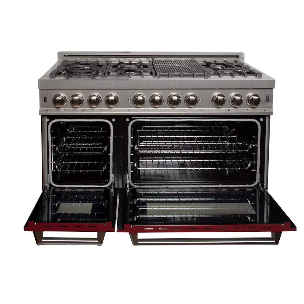 ZLINE 48" Bundle Range RAS-RG-48 & Range Hood 8654RG-48, 2KP-RASRGRH48