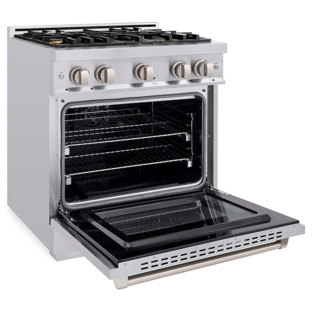 ZLINE 30" Select Gas Range Convection Gas Oven Stainless Steel Brass Burners HGR-BR-30
