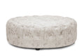 Baxton Studio Cardiff Beige Script Print Modern Tufted Ottoman