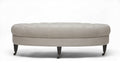 Baxton Studio Brighton Beige Linen Modern Tufted Ottoman