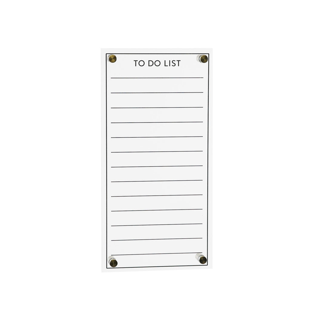 Acrylic Dry Erase To-Do List 13"H