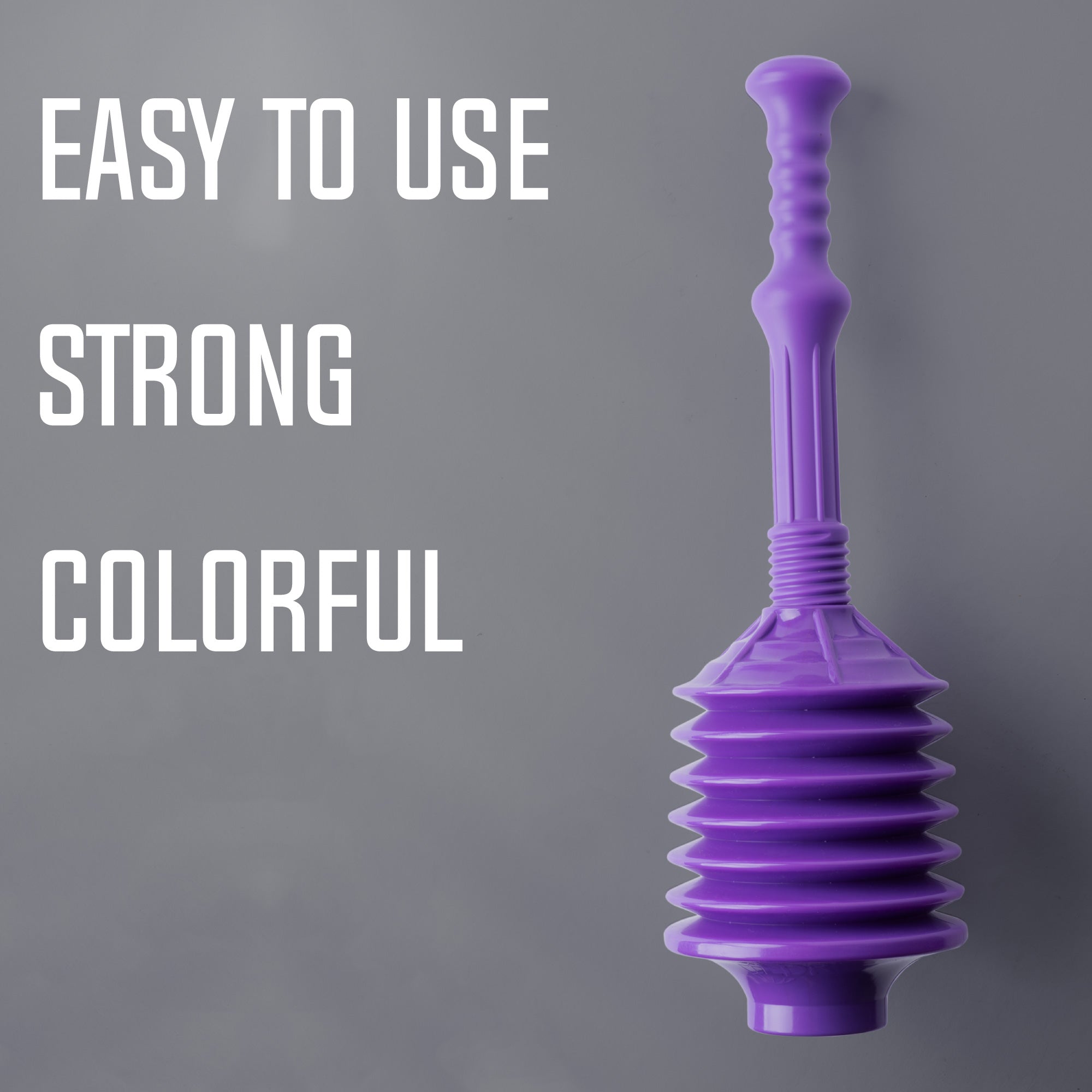 Bellows Accordion Toilet Plunger (Purple)