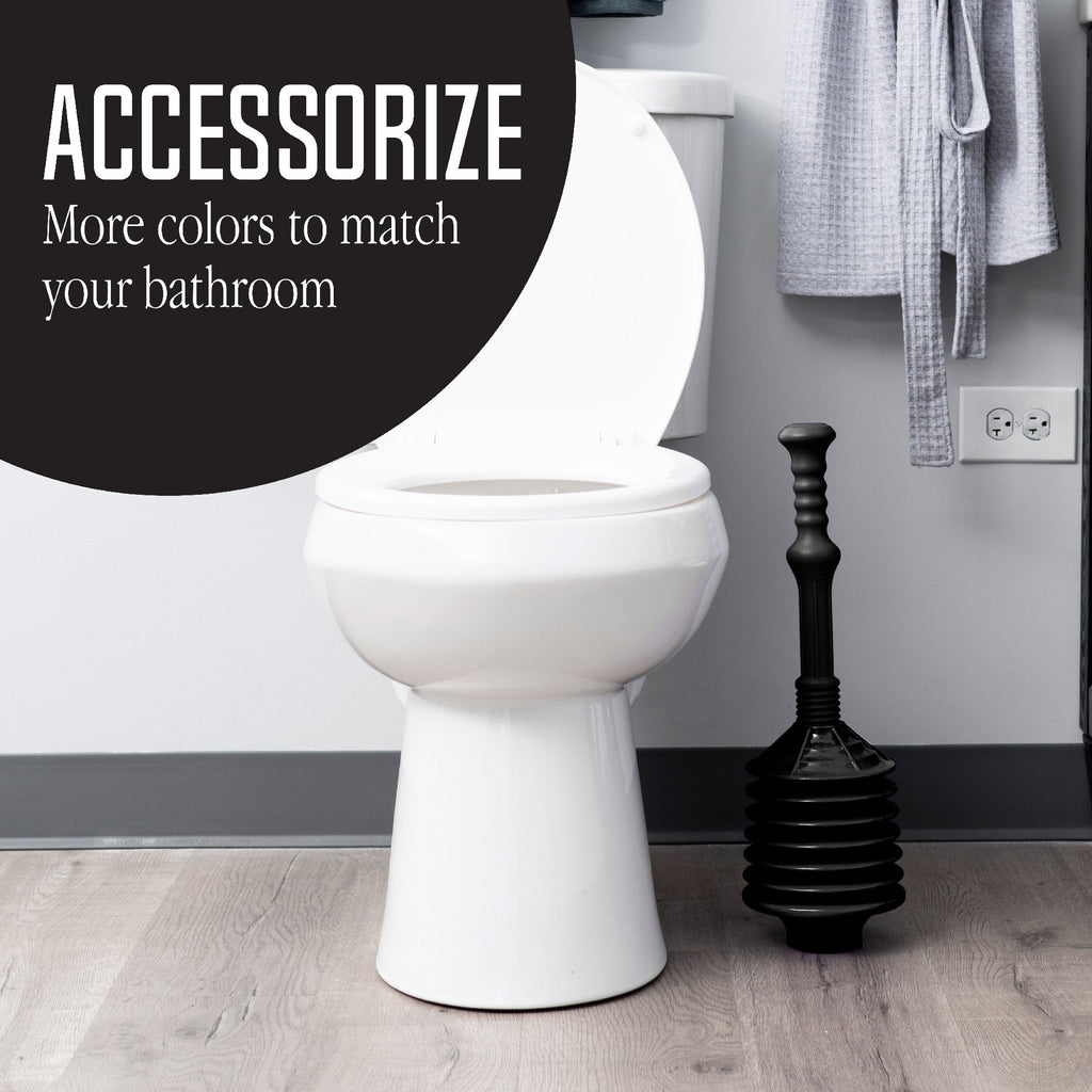 Bellows Accordion Toilet Plunger (Black)