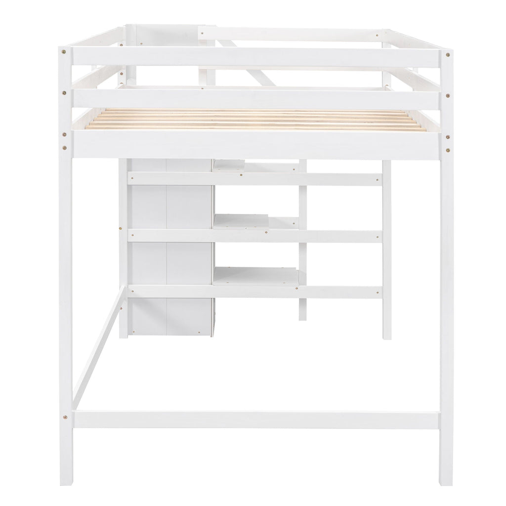 Loft Bed With Built In Storage Wardrobe And Staircase